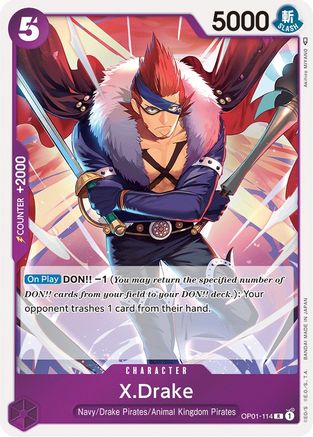 X.Drake (114) (OP01-114) - Romance Dawn Foil 