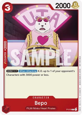 Bepo (One Piece Film Rouge) (P-019) - Cartes promotionnelles One Piece 