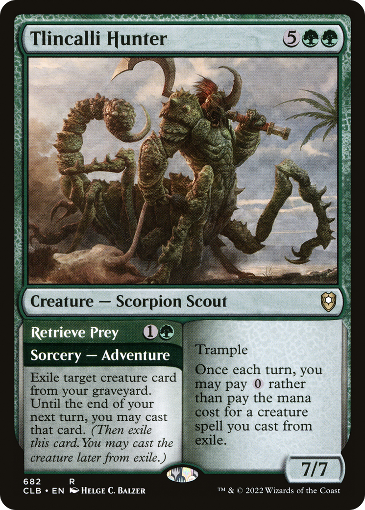 Chasseur Tlincalli // Récupérer une proie (CLB-682) - Commander Legends : La Bataille de Baldur's Gate 