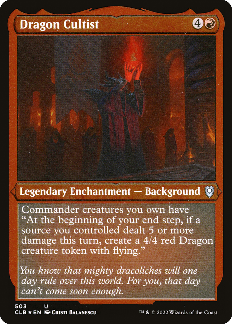 Dragon Cultist (CLB-503) - Commander Legends: Battle for Baldur's Gate Etched Foil
