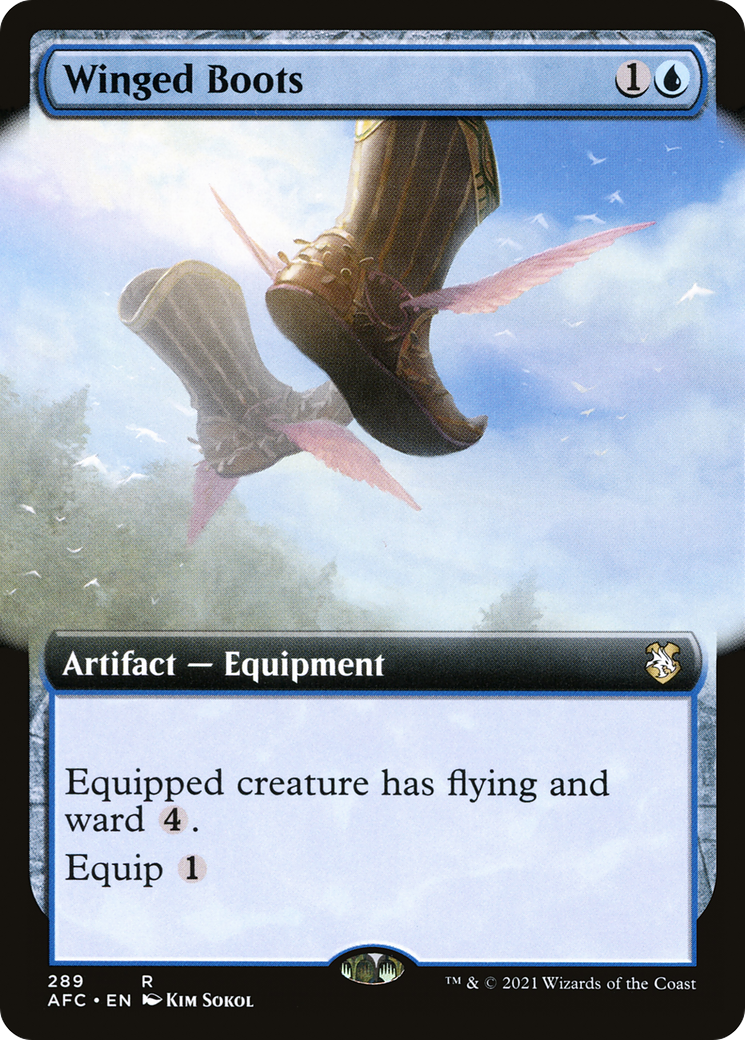 Winged Boots (Extended Art) (AFC-289) - Forgotten Realms Commander: (Extended Art)