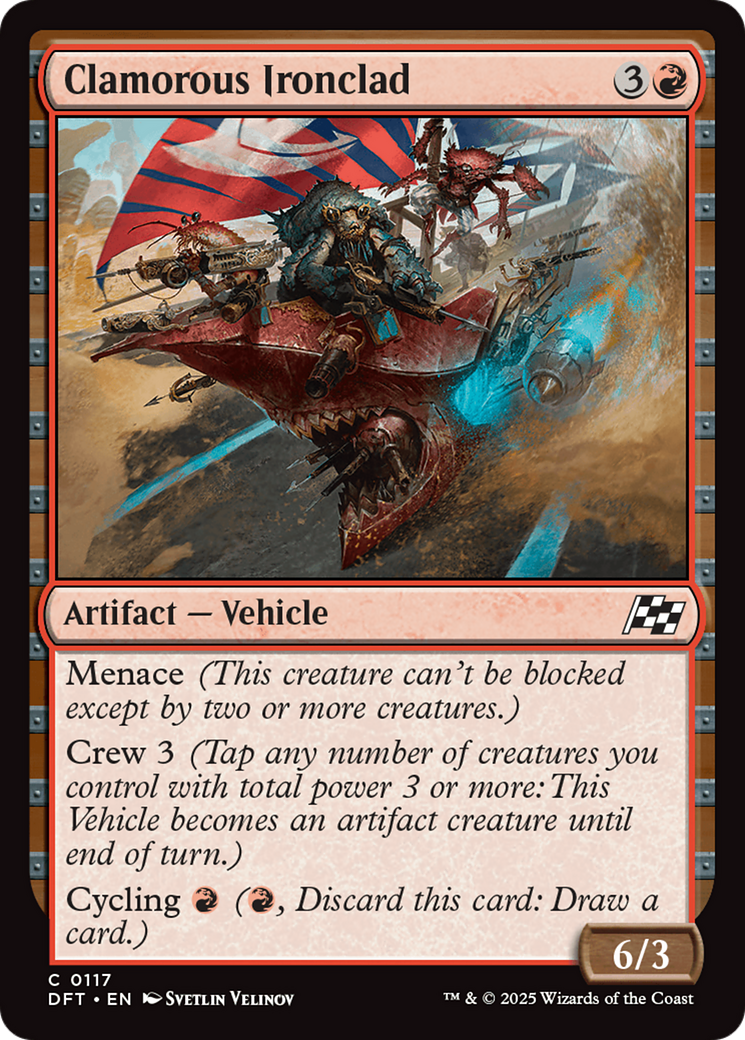 Clamorous Ironclad (-117) - Feuille d'Aetherdrift 