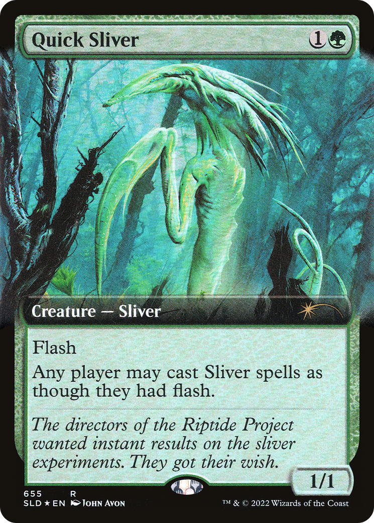 Quick Sliver (Extended Art) (SLD-655) - Secret Lair Drop: (Extended Art) Foil