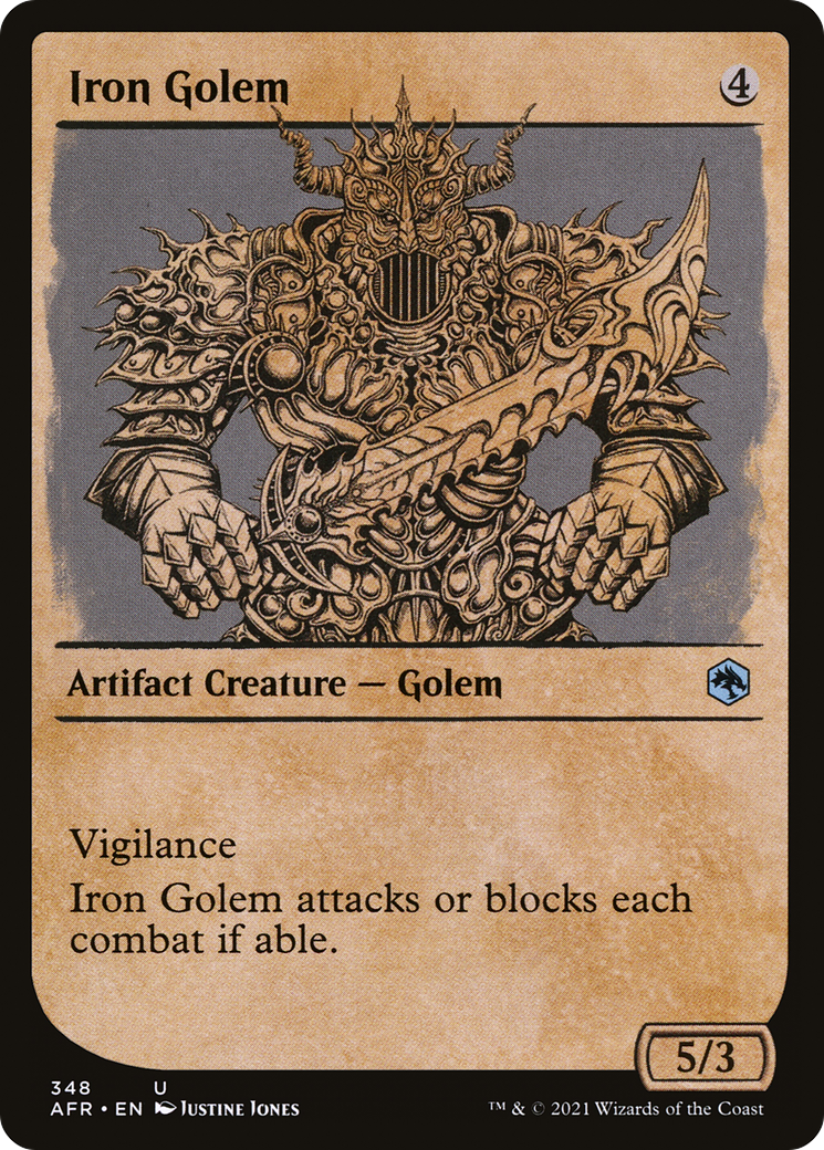 Iron Golem (Showcase) (AFR-348) - Adventures in the Forgotten Realms: (Showcase) Foil
