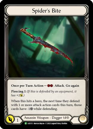 Spider's Bite - LGS111 (LGS111) - Chair et sang : cartes promotionnelles à froid 