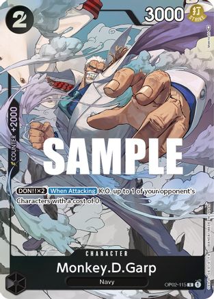 Monkey.D.Garp (115) (Art alternatif) (OP02-115) - Paramount War Foil 