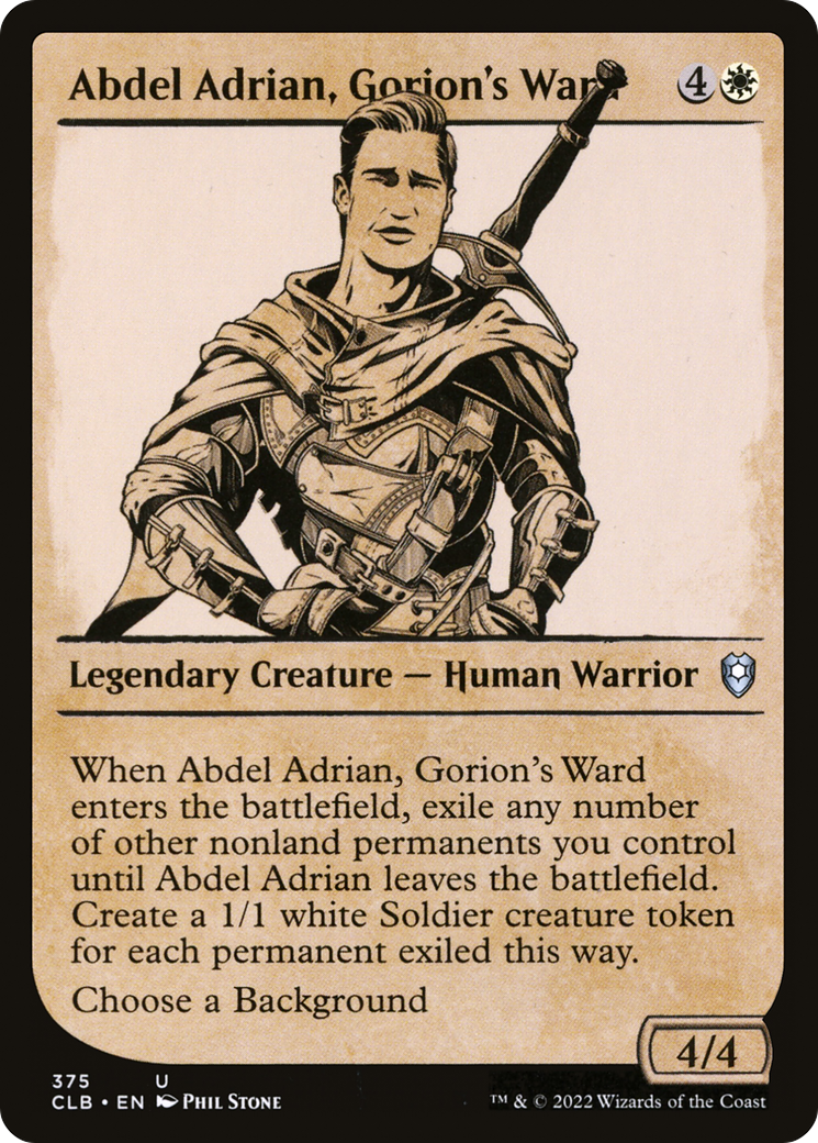 Abdel Adrian, pupille de Gorion (CLB-375) - Commander Legends : La Bataille pour Baldur's Gate : (Vitrine) Foil 