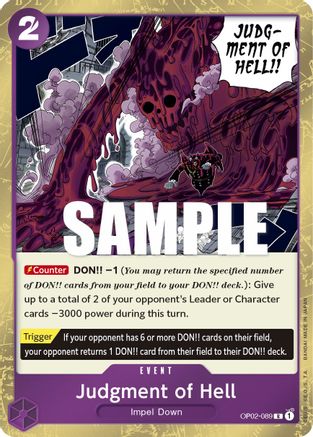 Le Jugement de l'Enfer (OP02-089) - Paramount War Foil 