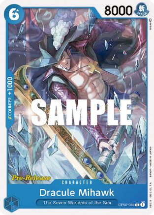 Dracule Mihawk (OP02-055) - Cartes de pré-lancement Paramount War 