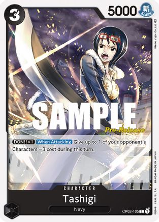 Tashigi (OP02-105) - Cartes de pré-lancement Paramount War 