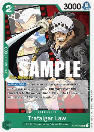 Trafalgar Law (OP02-035) - Cartes de pré-version Paramount War 
