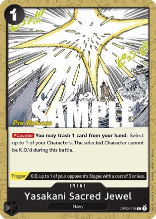Joyau sacré Yasakani (OP02-118) - Cartes de pré-lancement Paramount War 