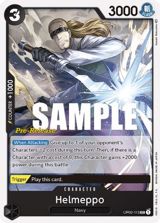 Helmeppo (OP02-113) - Cartes de pré-lancement Paramount War 