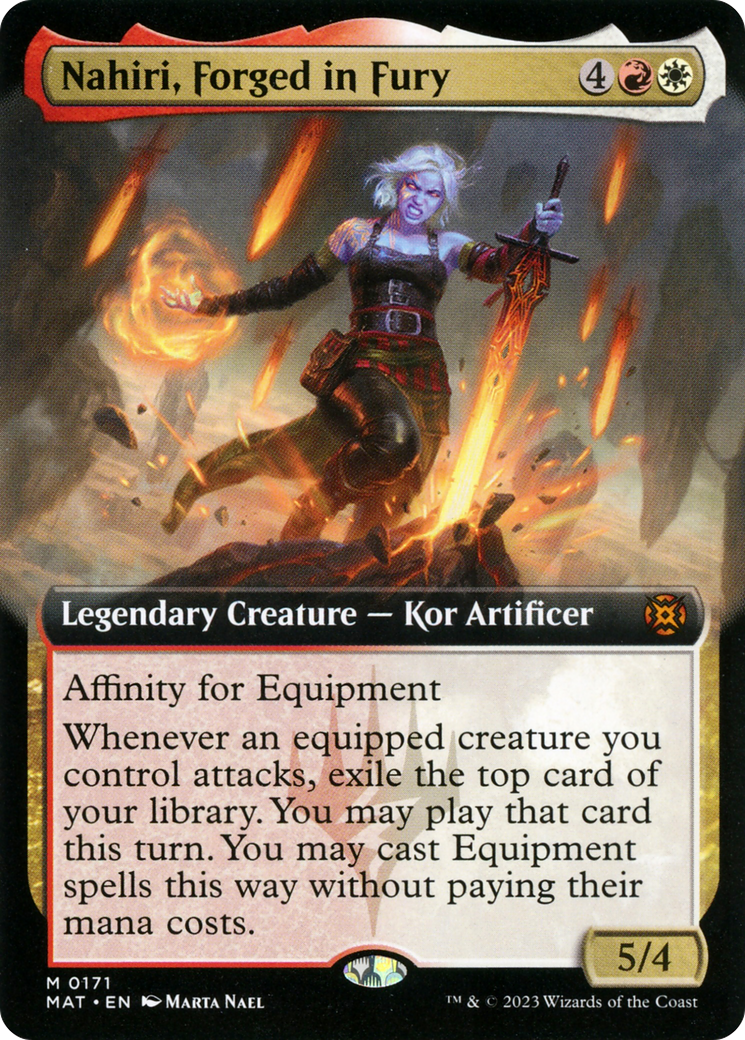 Nahiri, Forged in Fury (Extended Art) (MAT-171) - March of the Machine: The Aftermath: (Extended Art) Foil
