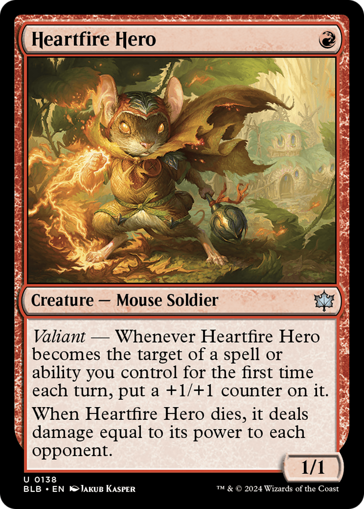 Héros du Feu (BLB-138) - Bloomburrow Foil 