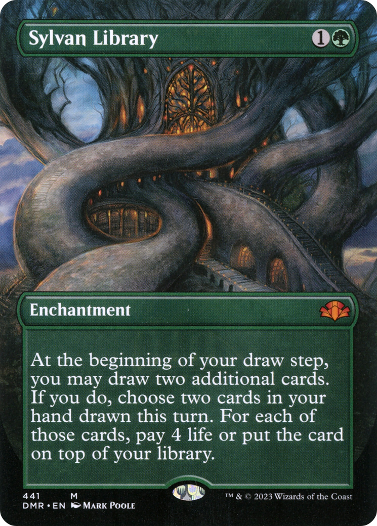 Sylvan Library (Borderless) (DMR-441) - Dominaria Remastered (Borderless)