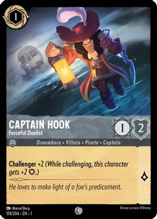 Captain Hook - Forceful Duelist (174/204) - The First Chapter Cold Foil