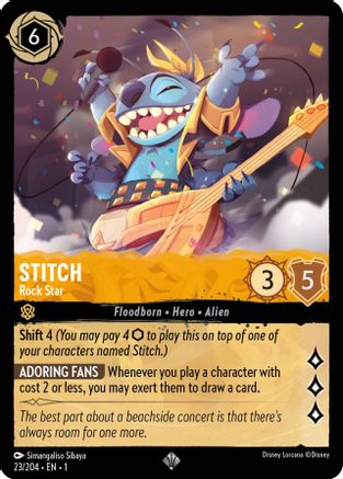 Stitch - Rock Star (23/204) - Le premier chapitre Cold Foil 