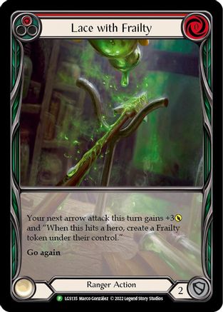 Lace with Frailty (Red) - LGS135 (LGS135) - Flesh and Blood: Promo Cards Rainbow Foil