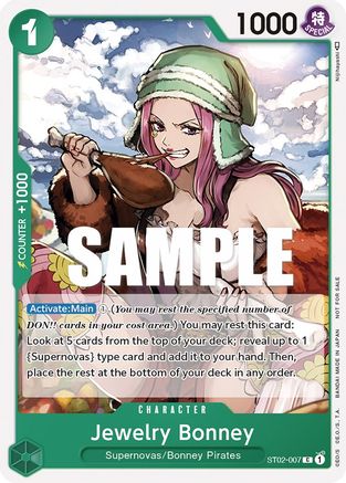 Jewelry Bonney (Pack Tournoi Vol. 3) [Participant] (ST02-007) - Cartes promotionnelles One Piece 