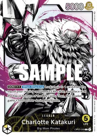 Charlotte Katakuri (099) (Art alternatif) (OP03-099) - Feuille « Piliers de force » 