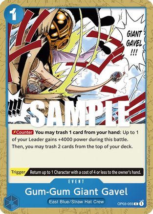 Gum-Gum Giant Gavel (OP03-055) - Piliers de force 