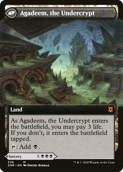 L'éveil d'Agadeem // Agadeem, le Undercrypt (ZNR-336) - Zendikar Rising : (Extended Art) Foil 