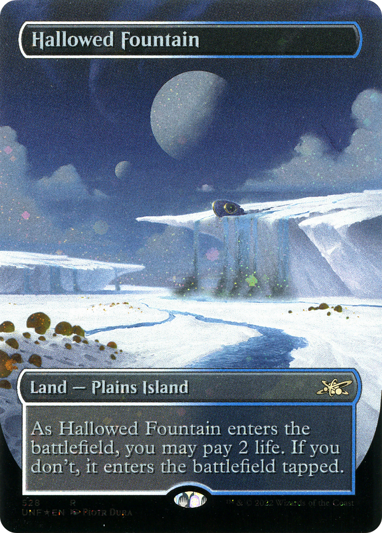 Hallowed Fountain (Borderless) (Galaxy Foil) (UNF-528) - Unfinity (Borderless) Foil