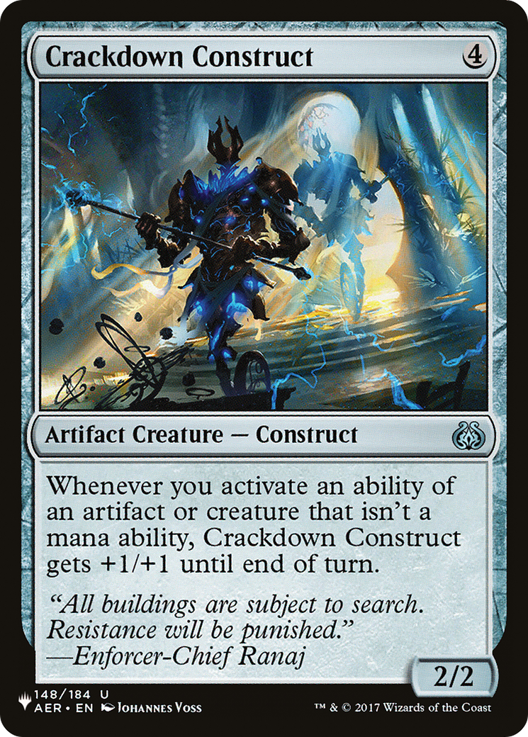 Crackdown Construct (LIST-148/184) - The List