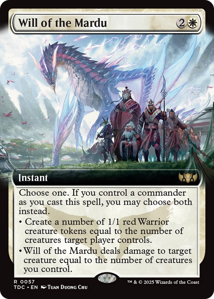 Volonté des Mardu (Extended Art) (TDC-057) - Commandant : Tarkir : Tempête de dragons 