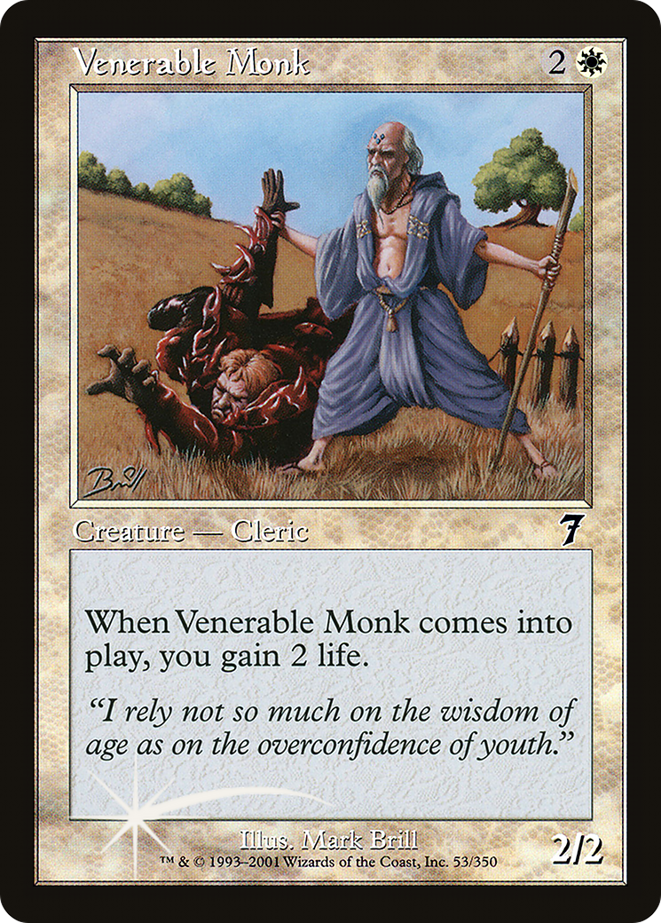 Venerable Monk (7ED-53★) - Seventh Edition Foil