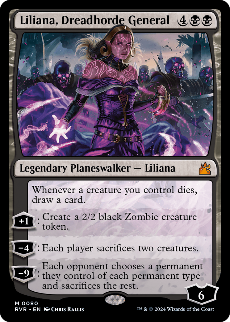 Liliana, générale de la Horde de l'Effroi (RVR-080) - Ravnica Remastered 