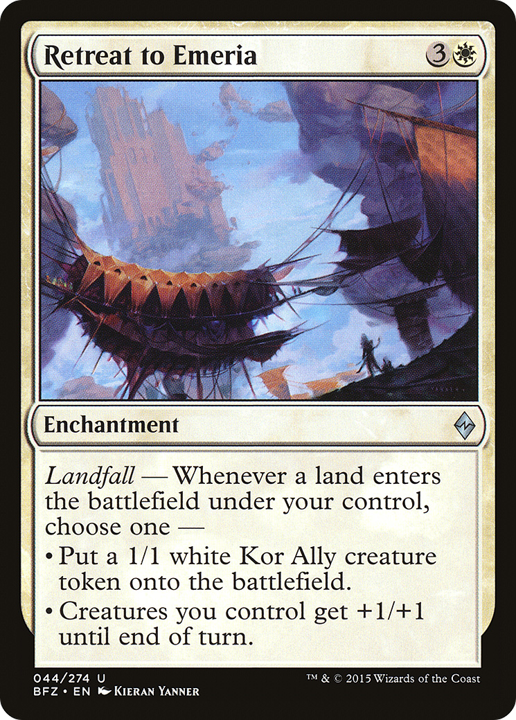 Retreat to Emeria (BFZ-044) - Battle for Zendikar Foil