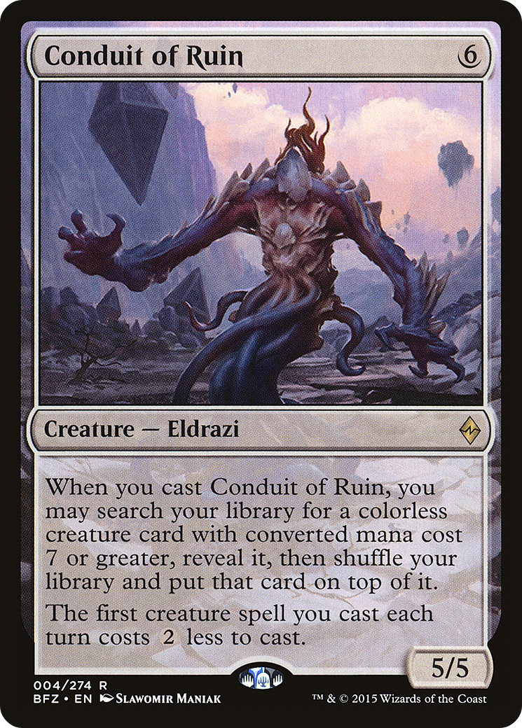 Conduit de la Ruine (BFZ-004) - Feuille de Bataille pour Zendikar 