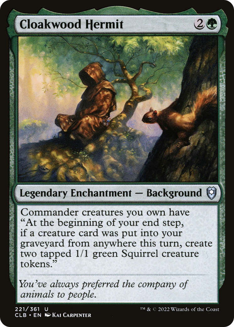 L'Ermite de Cloakwood (CLB-221) - Commander Legends : La Bataille pour Baldur's Gate (Foil) 