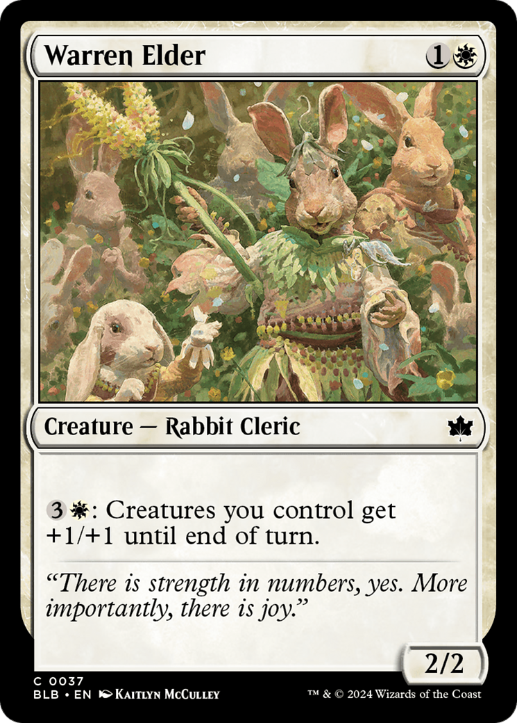 Warren Elder (BLB-037) - Feuille Bloomburrow 