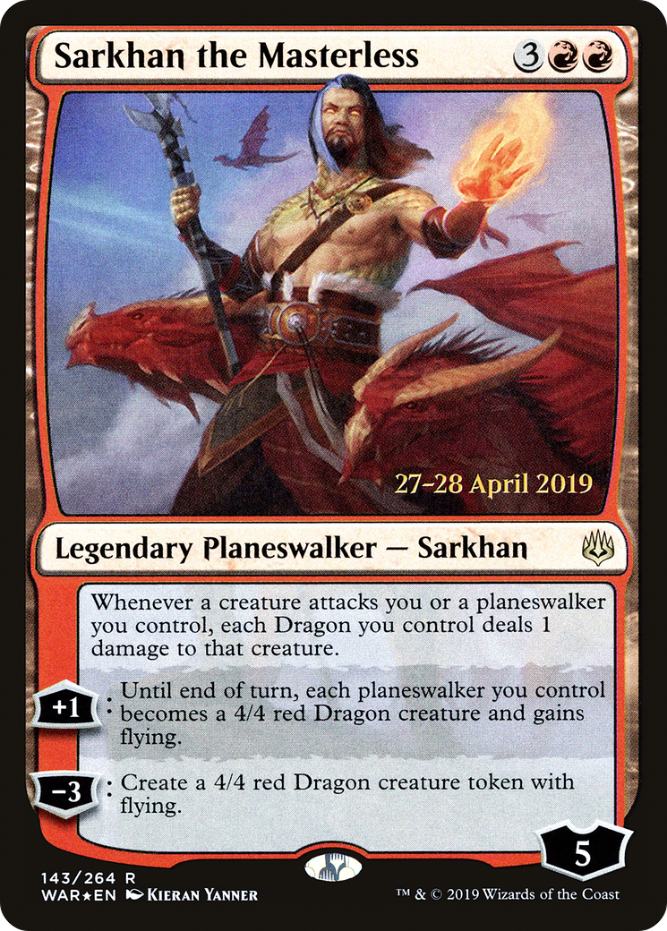 Sarkhan the Masterless (PRE-143S) - War of the Spark Promos Foil
