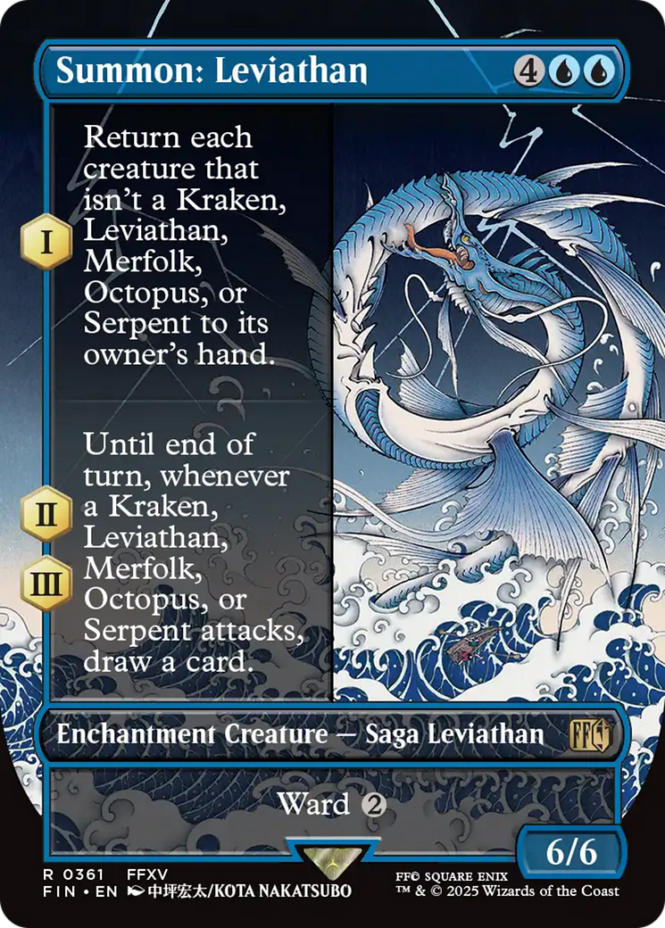 Summon: Leviathan (FIN-361) - FINAL FANTASY: (enchantment) (Borderless) Foil