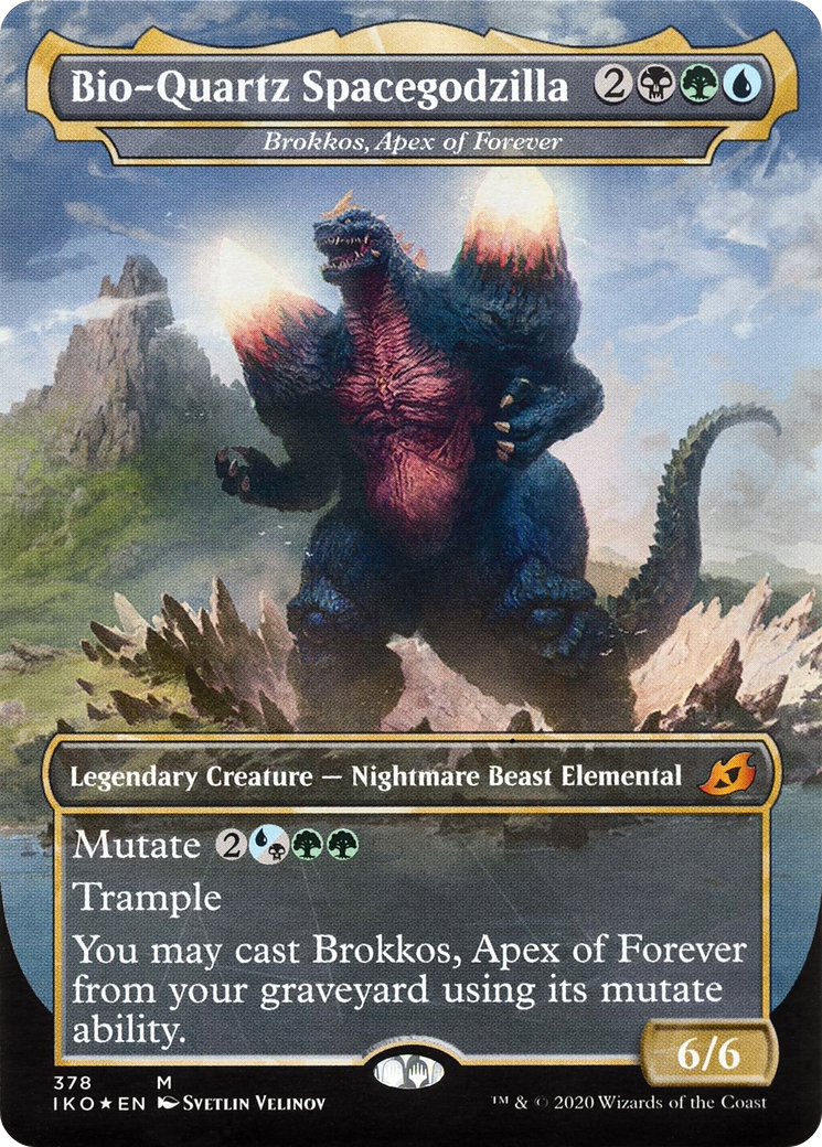 Brokkos, Apex de l'Éternité (IKO-378) - Ikoria : Repaire des Béhémoths / Bio-Quartz Spacegodzilla (Borderless) 