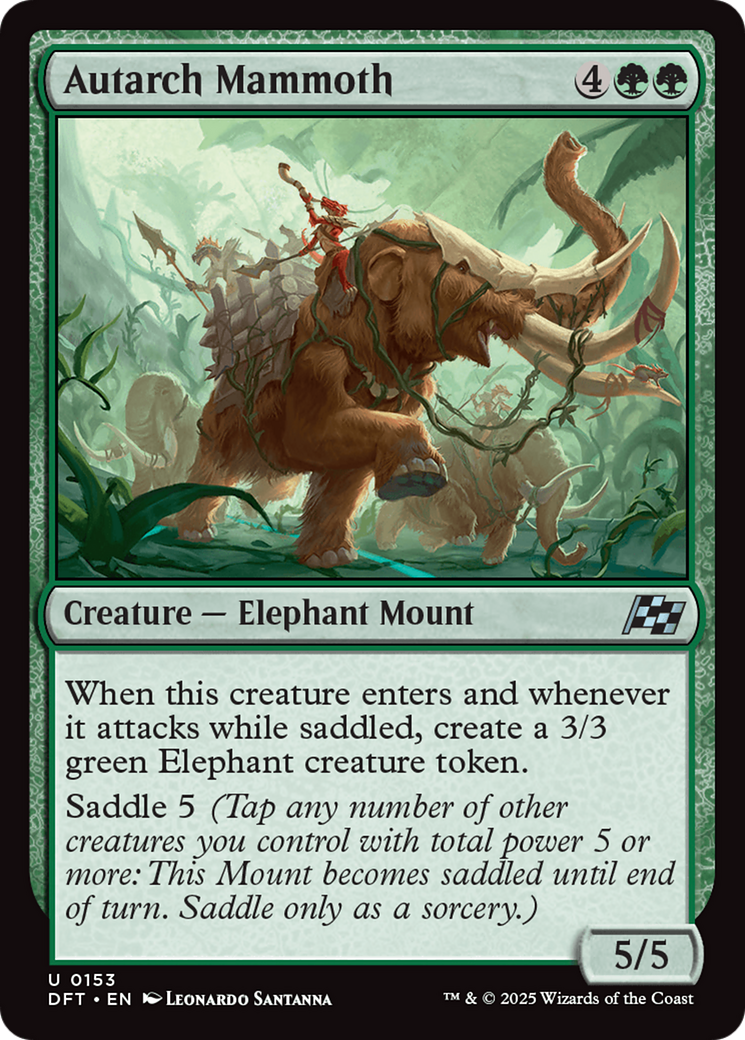 Mammouth Autarch (-153) - Feuille d'Aetherdrift 