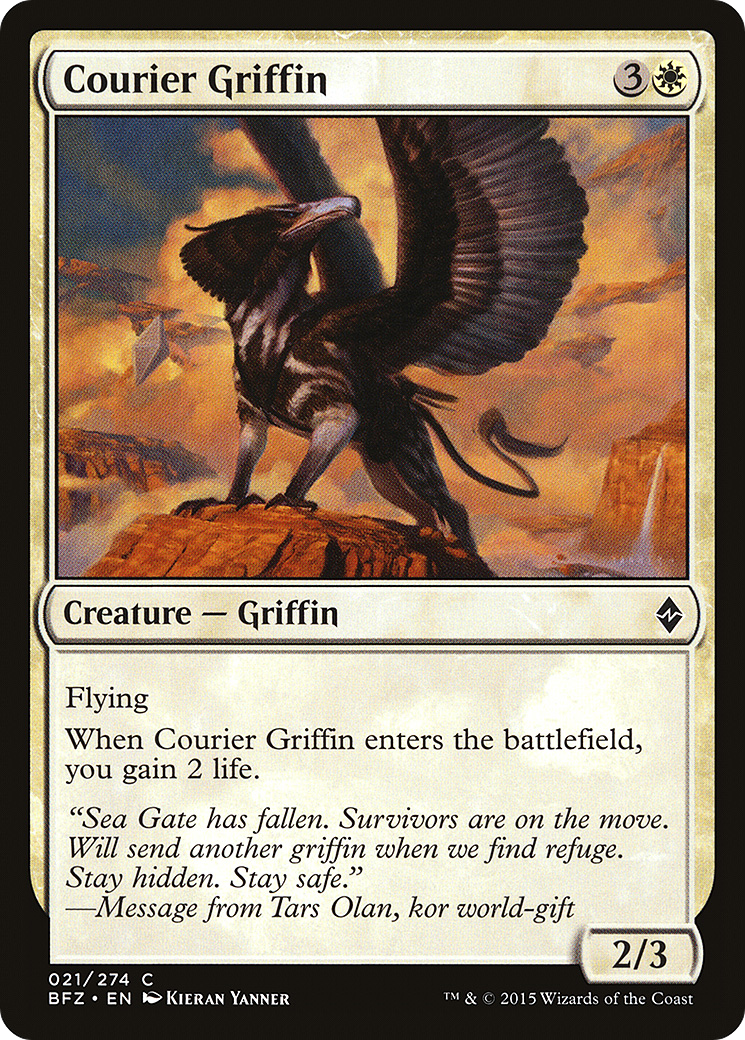 Courrier Griffin (BFZ-021) - Bataille pour Zendikar 