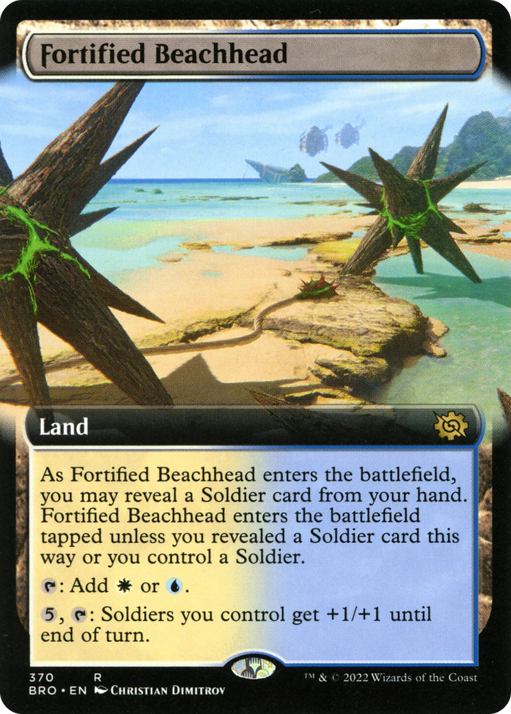 Fortified Beachhead (Extended Art) (BRO-370) - The Brothers' War: (Extended Art) Foil
