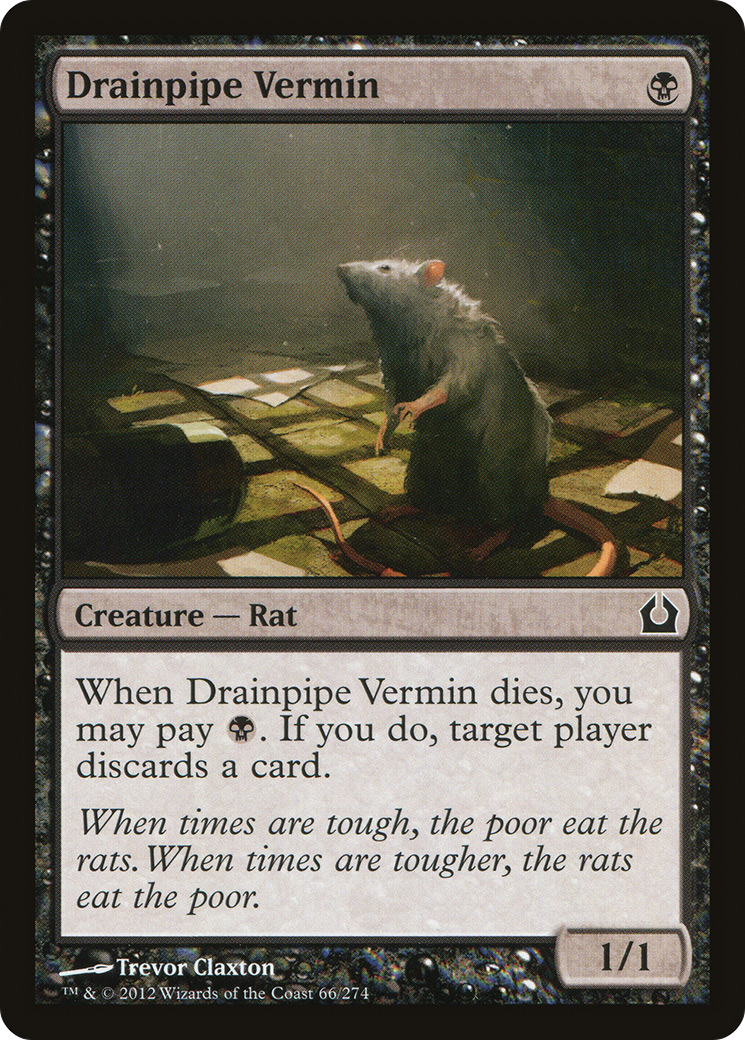 Drainpipe Vermin (RTR-066) - Return to Ravnica Foil