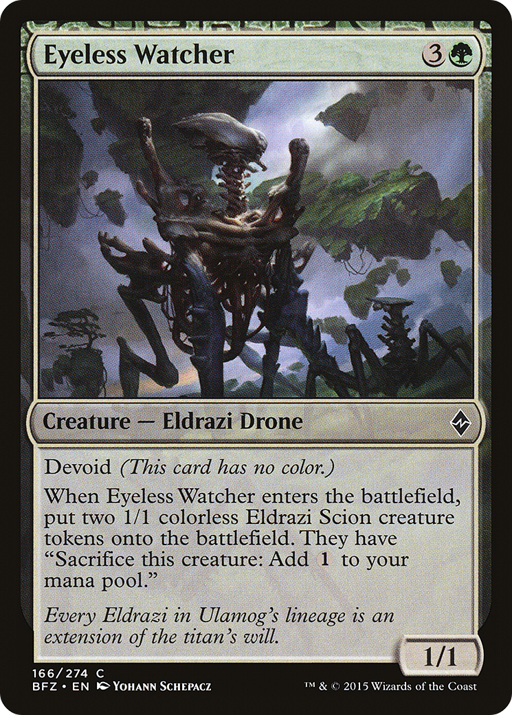 Eyeless Watcher (BFZ-166) - Battle for Zendikar: (devoid) Foil