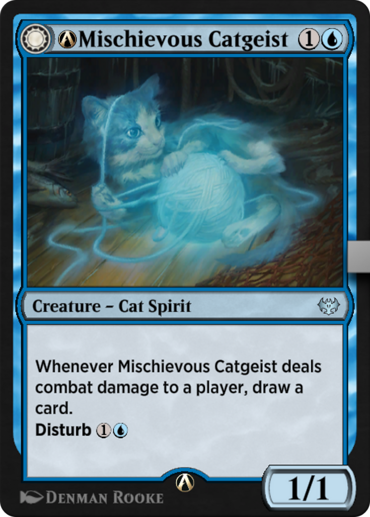 A-Chatgeist Espiègle // A-Curiosité Féline (VOW-A-69) - Innistrad : Crimson Vow : (Transformation Double Face) 