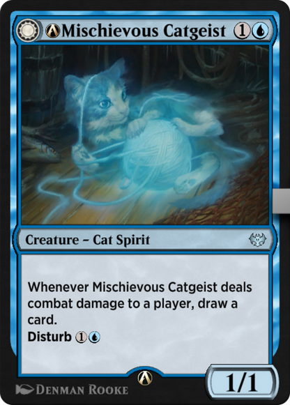 A-Chatgeist Espiègle // A-Curiosité Féline (VOW-A-69) - Innistrad : Crimson Vow : (Transformation Double Face) 
