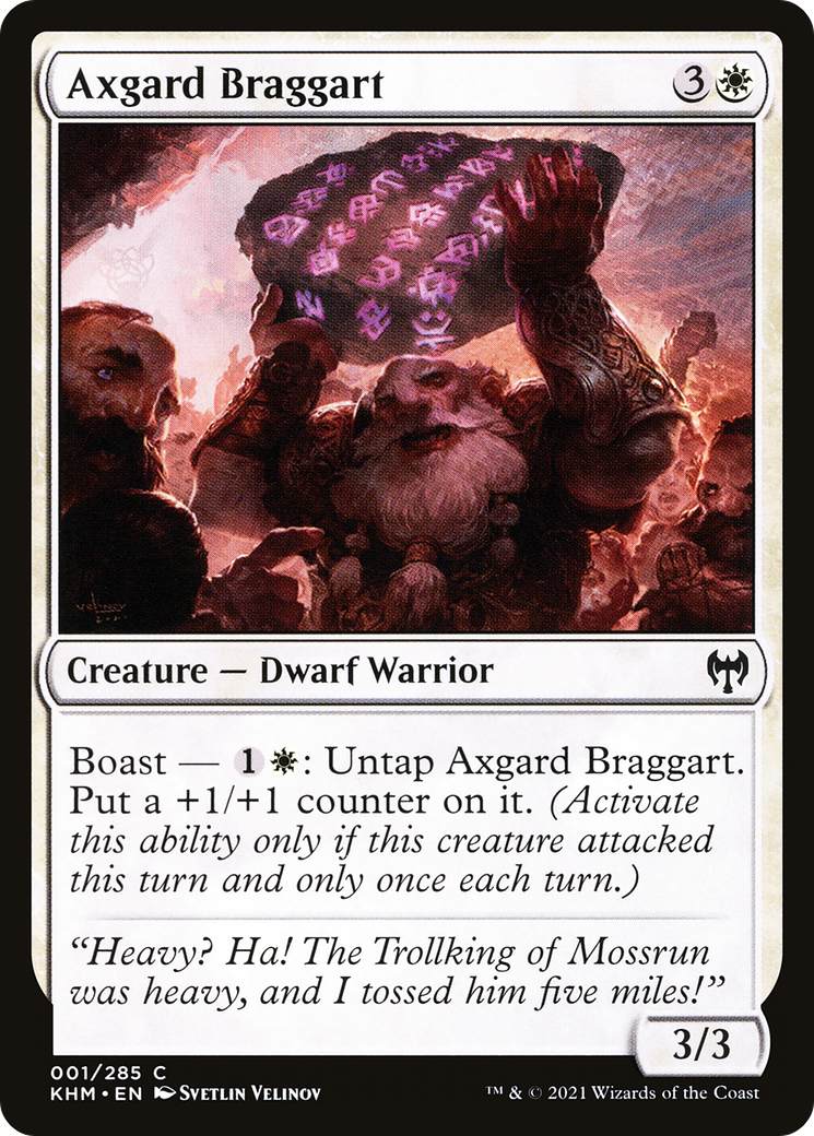 Axgard Braggart (KHM-001) - Feuille de Kaldheim 