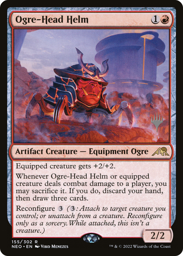 Ogre-Head Helm (PPNEO-155P) - Kamigawa: Neon Dynasty Promos