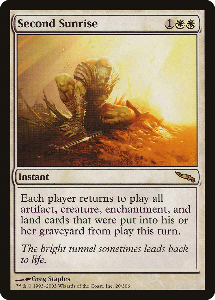 Second Sunrise (MRD-020) - Feuille Mirrodin 