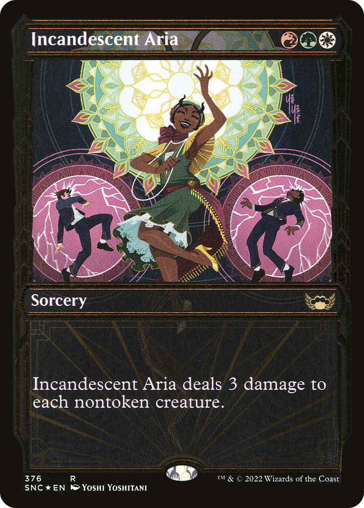 Incandescent Aria (Gilded Foil) (SNC-376) - Streets of New Capenna: (Showcase) Foil